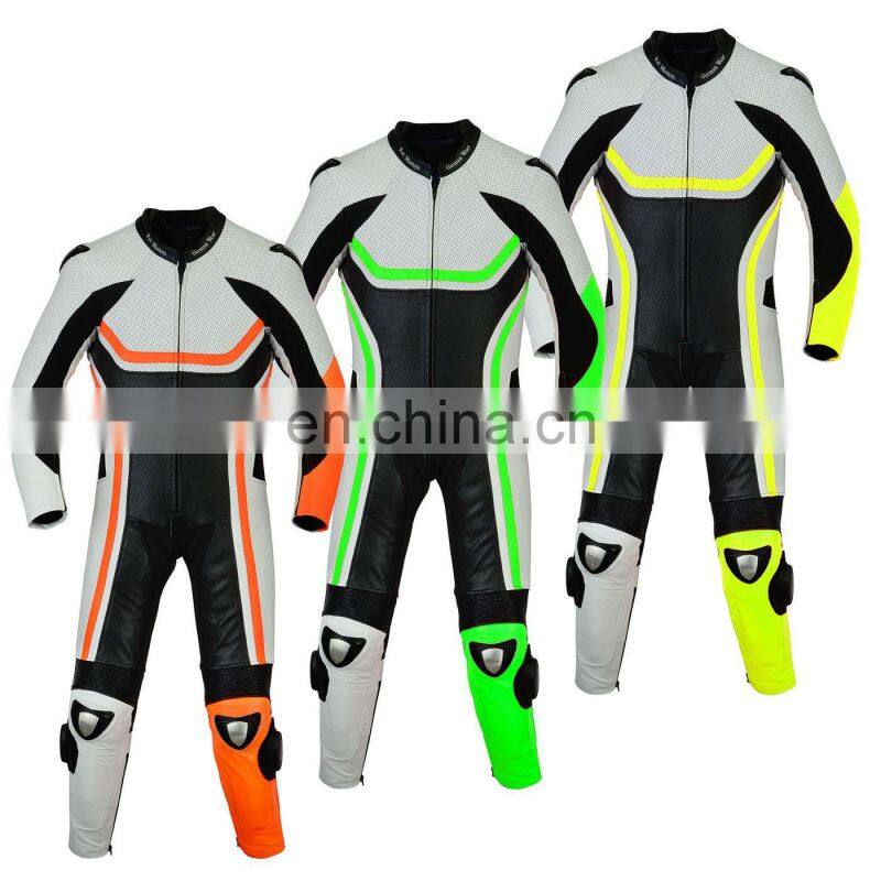 Wholesale Custom Men Motorbike suit Made of Genuine Leather Motorbike suit