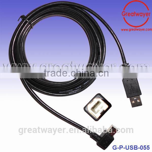 90 degree usb B male extension cable for atm