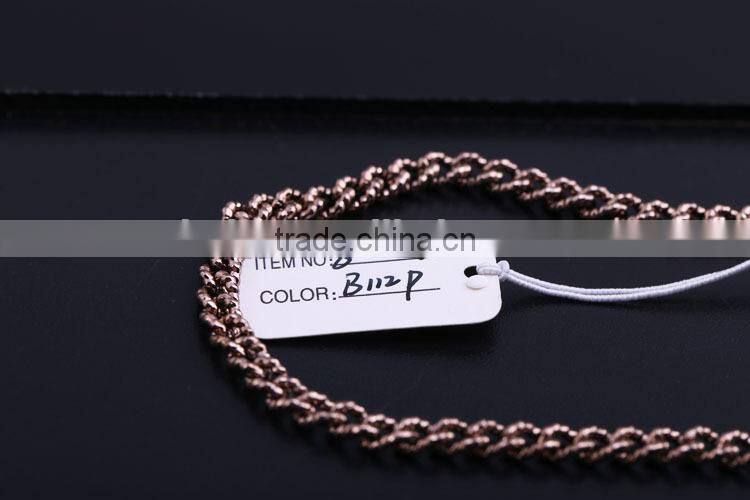 2015 china supplier gold jewellery long fashion chain & coffee gold plated link chain