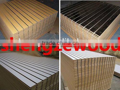 shengze wood & furniture produce good quality slot mdf for supermarket use