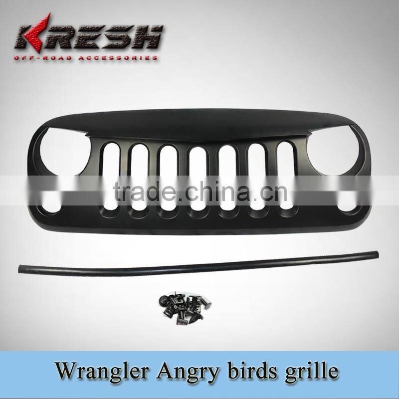 Hot sell Auto chrome front mesh grille for wrangler JK, ruggedridge grille for jk