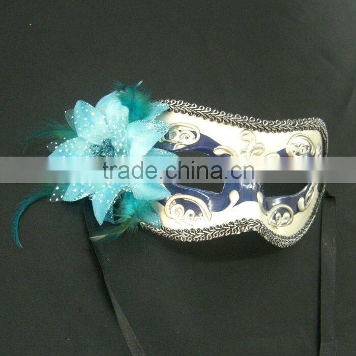 Blue Party Holiday Fashion Decorative Flower Masks