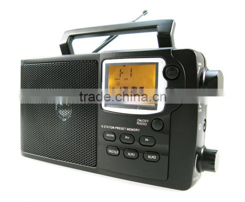 Fancy Amber Backlight Compact AM FM Digital Tuning PLL Radio