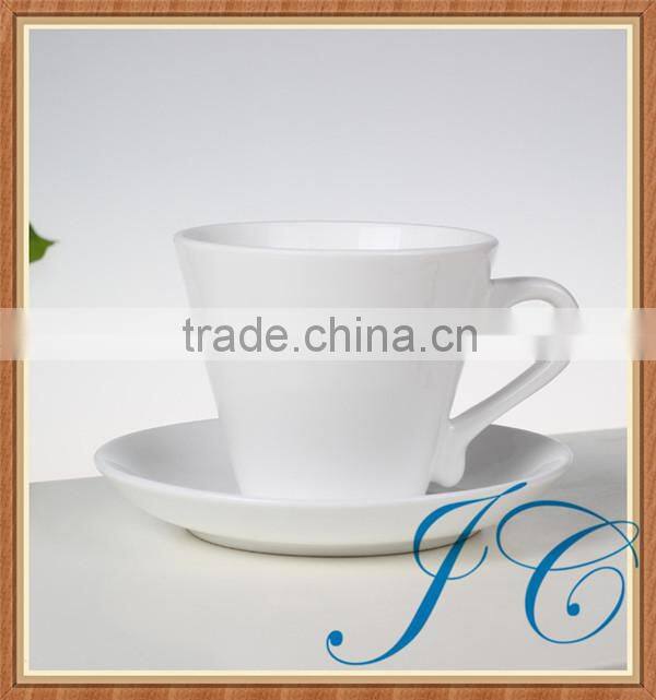 Simple style but modern white ceramic coffee /tea mugs and cups set