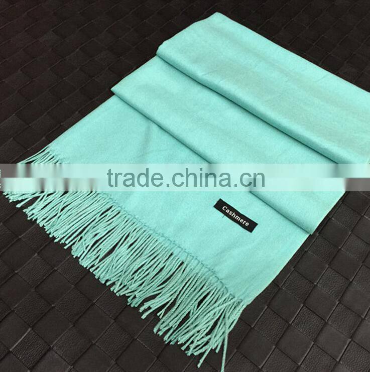 New Winter Fashion Tassel Solid Color Plain Ladies Cashmere Scarf