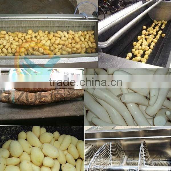 500Kg Per Hour Electric Potato Peeler For Potato Processing Machine