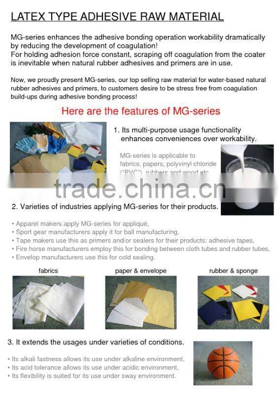 MG series: latex rubber water glue and adhesive primer