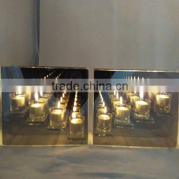 wholesale pyramid glass candleholder