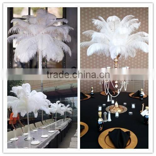 30cm-35cm Pink Synthetic Ostrich Feathers For Party Table Decoration