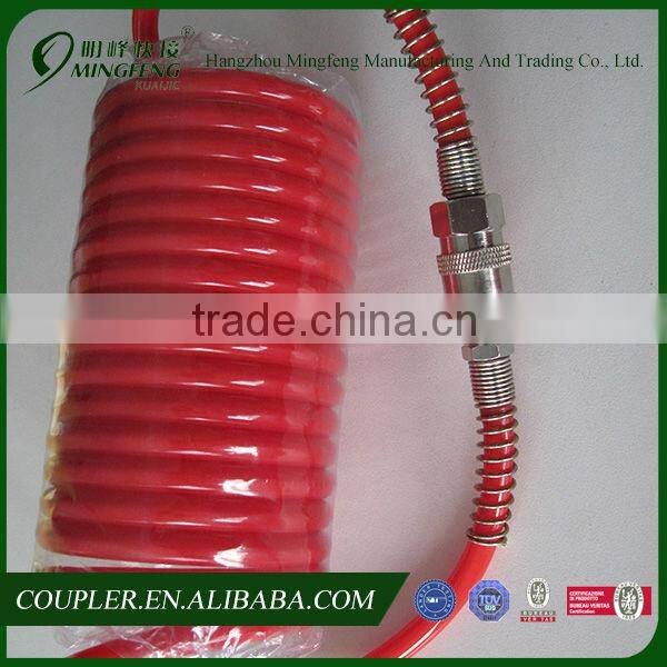 PU sprial air hose/tube with swivel fittings
