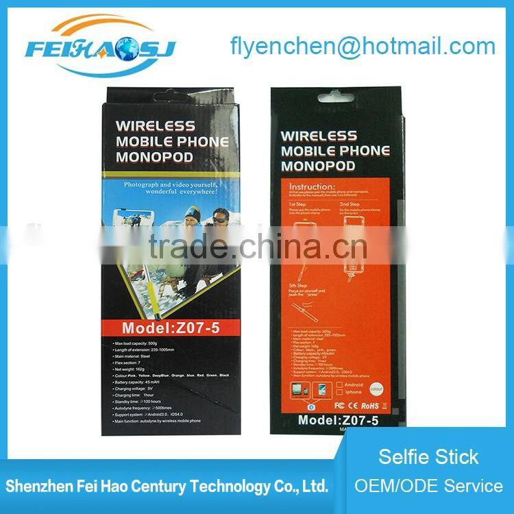 2016 whole selfie stick wireless selfie stick selfie stick with bluetooth shutter button