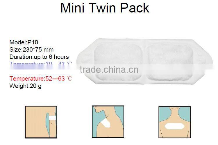 Instant Air Activated Disposable Body Comfort Heat Pack With Spunlace Surface Directly on Skin Use