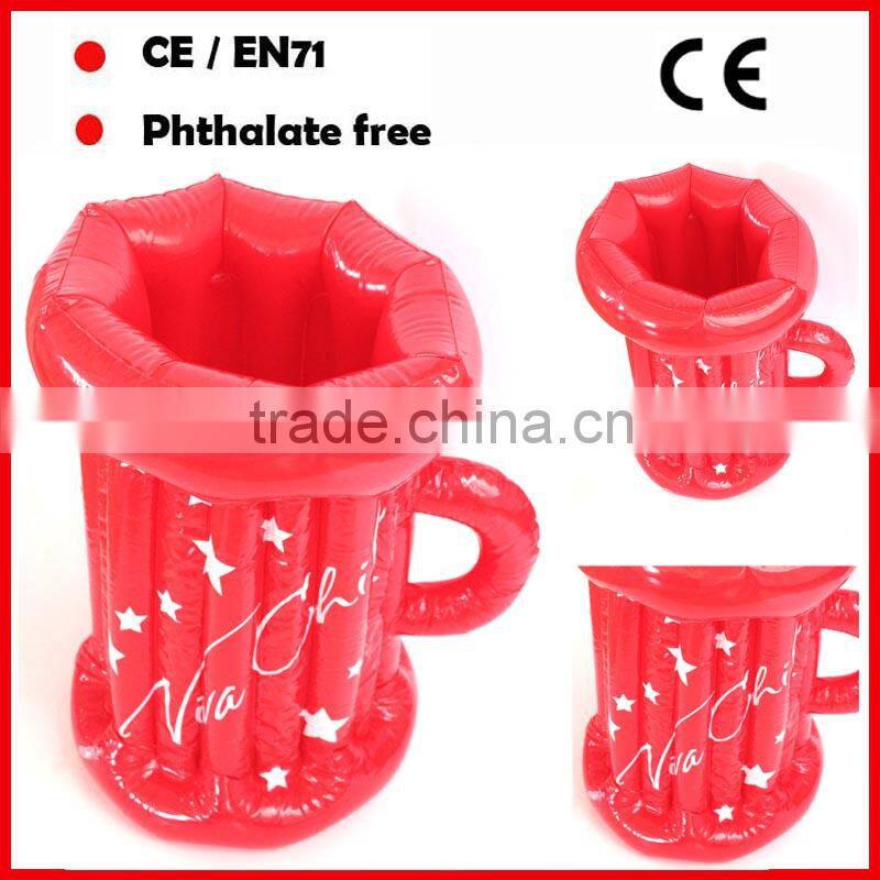 Summer promotional gifts PVC inflatable beer buckets / ice buckets with handle