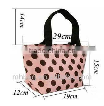 round point satin/microfiber shopping pouch