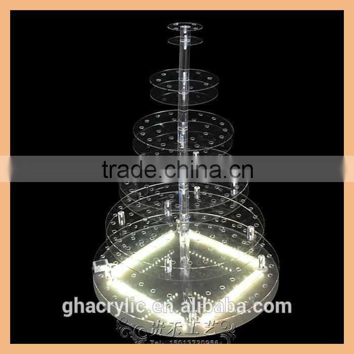 Fashionable lollipop display six tier lollipop display stand with LED lights