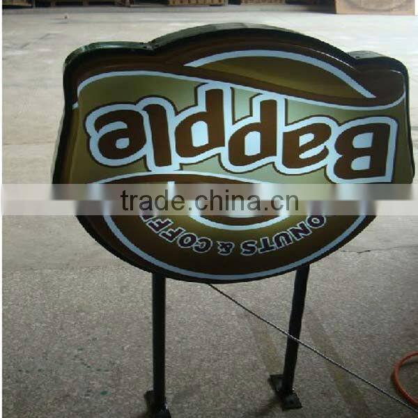 Custom plastic light up letters for sign box