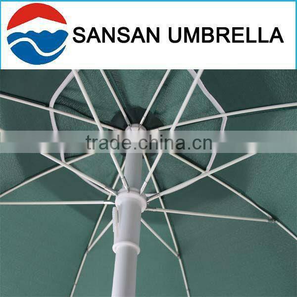 180CM green wholesale polyester fabric windproof beach umbrella