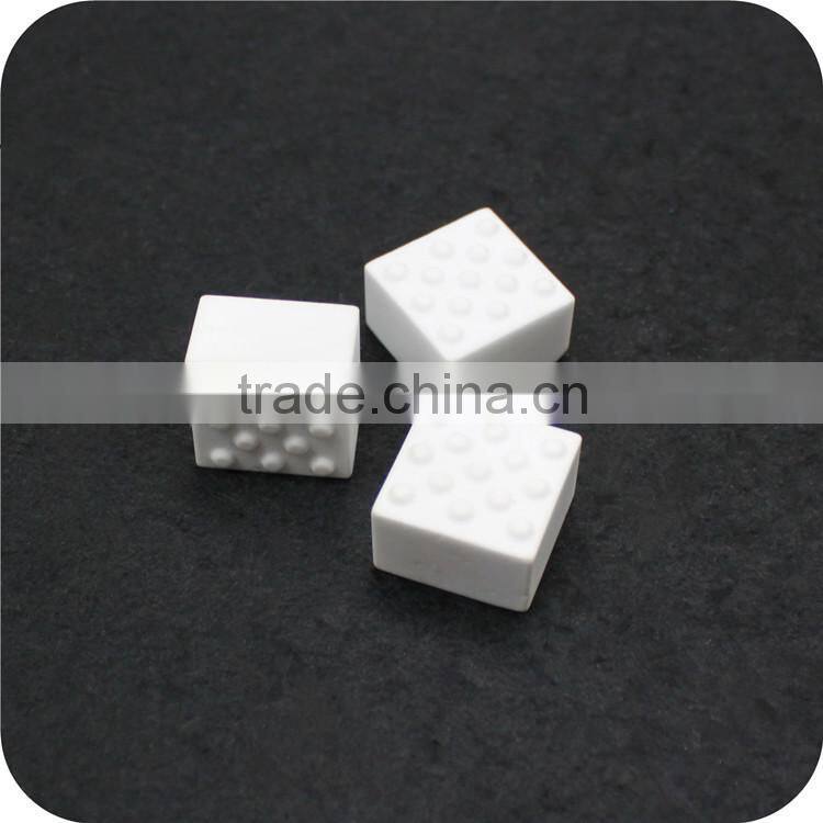 high heat resistance Al2O3 95% alumina square ceramic lagging with round dimple