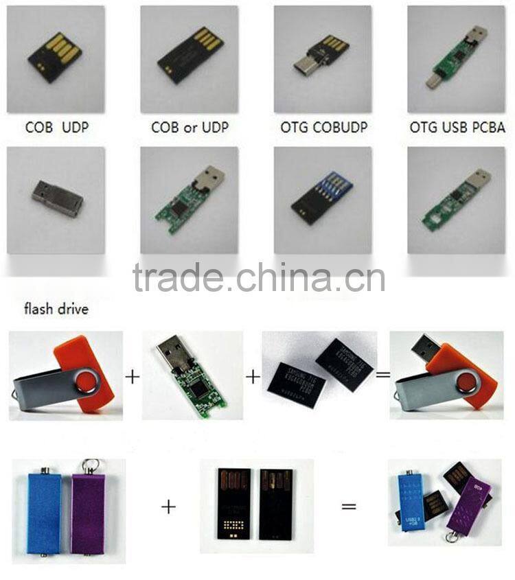 Ultra-thin waterproof black UDP usb 3.0 flash drive semi finished chip