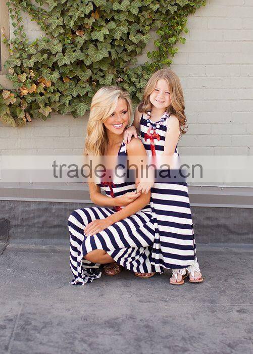 2015 hot selling family clothes, mother and child/daughter dress clothing design set, mommy and me maxi dress