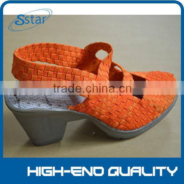 hand woven ladies leather flat shoes