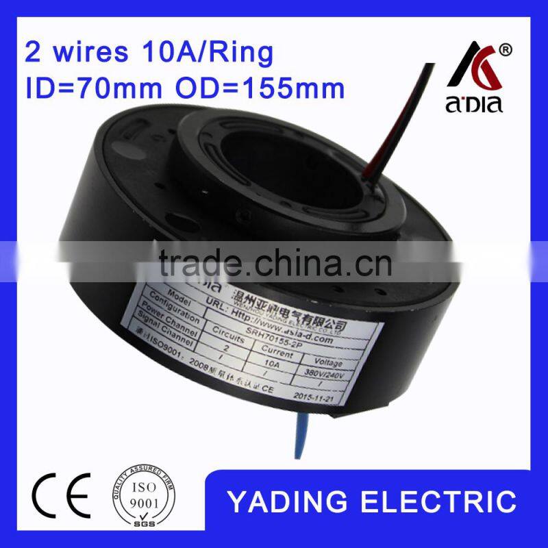 SRH70155 12P slip ring for cable reel 70 mm. OD150mm. 12Wires, 10A 12 wires