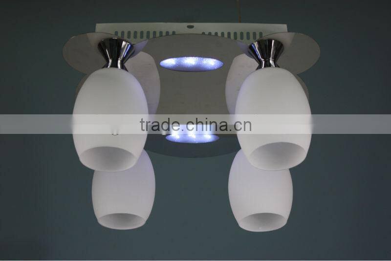 led opal glass chandelier