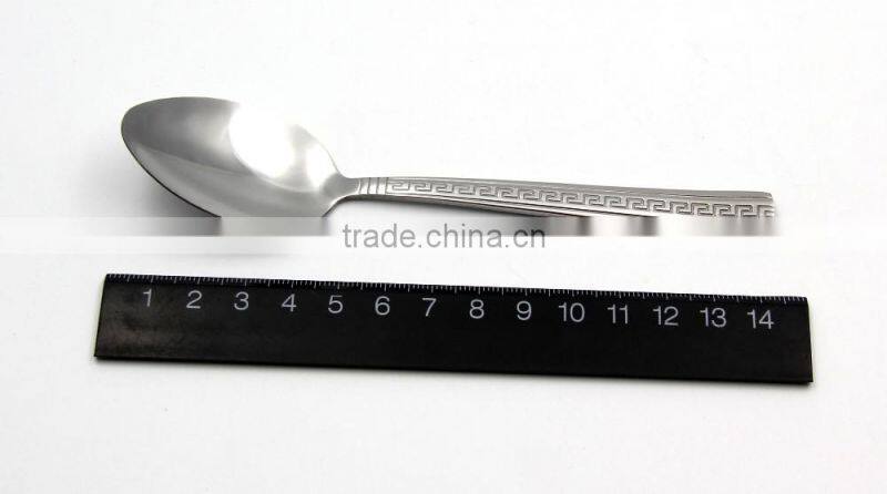 2016 top quality stainless steel soup & salad spoon
