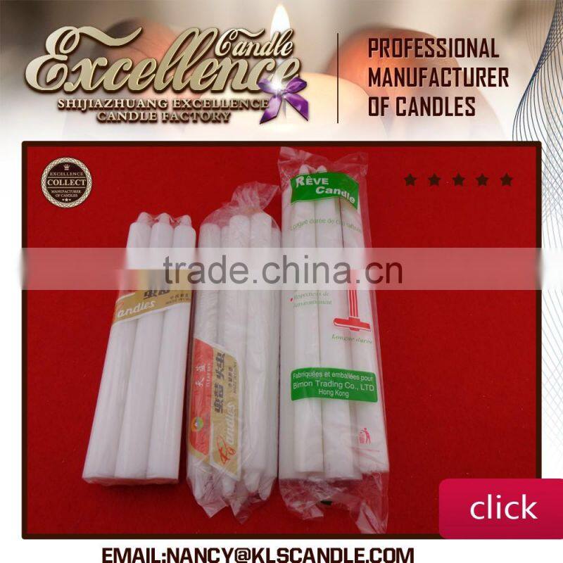 bulk pure white candles / normal lighting paraffin white candle Nancy:+86 15097479316
