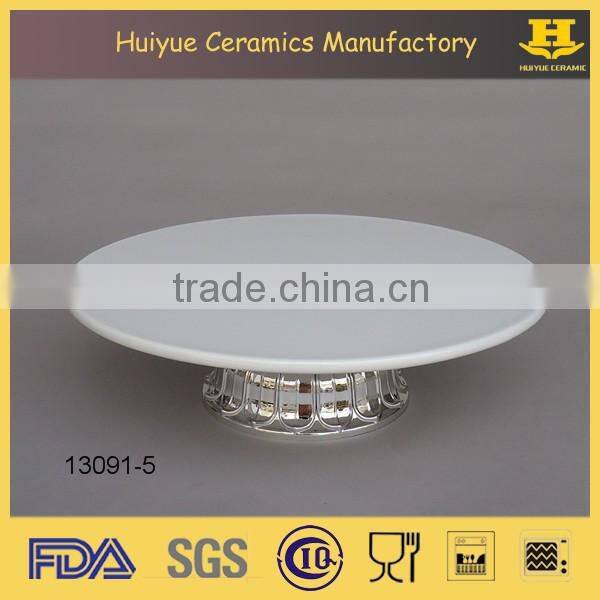 ceramic cake stand, cake plate with dome, wedding cake stand