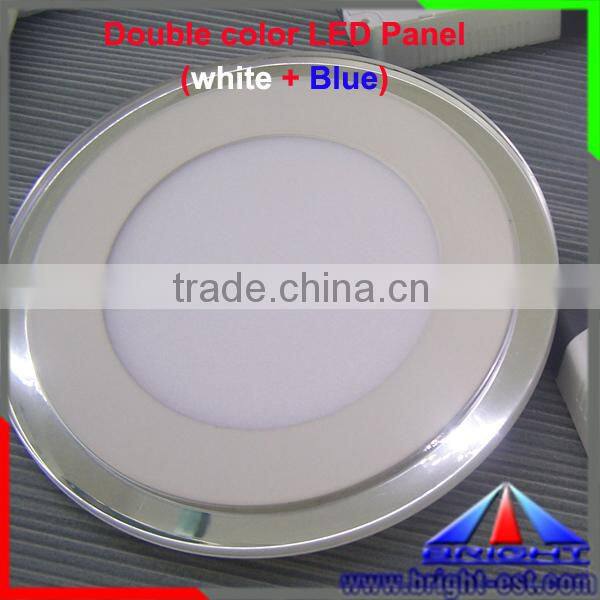 White+Blue Double Color Best LED Panels,8+4W LED Panel Hersteller,Round Dimmable LED Panel Light