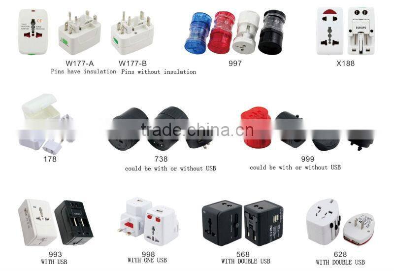 36184# Universal Travel AC Power Adapter USB Charger