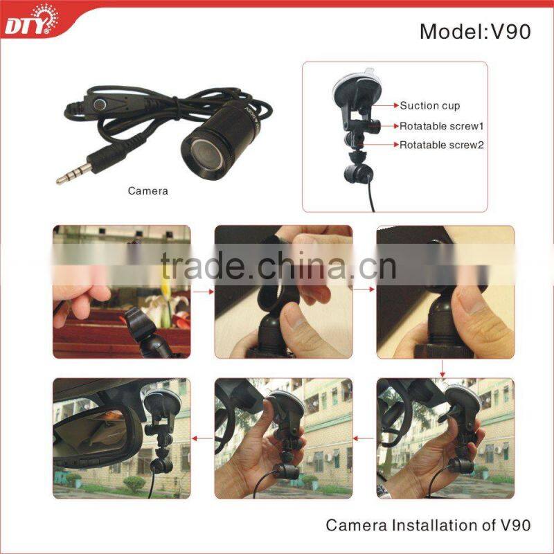 hd portable car dvr camcorder, V90