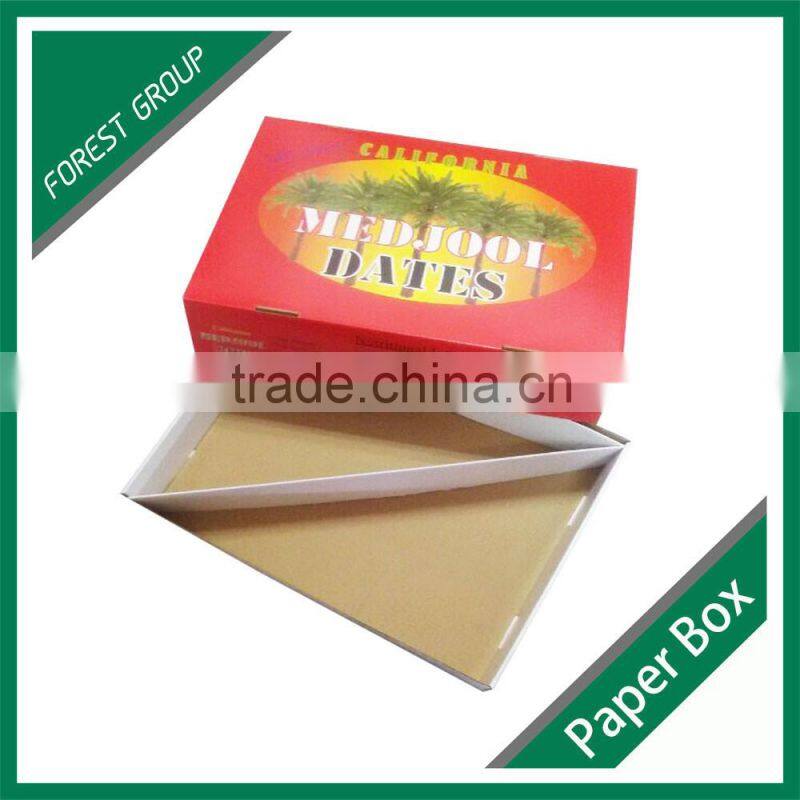 CUSTOMIZED COLOR PRINTING PACKAGING MOVING BOX FOR FRUIT SHPPING CORRUGATED PACKING BOX FOR DATES WITH FREE SAMPLE