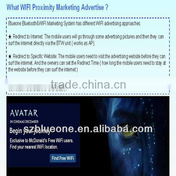 Bluetooth Sender with Wireless WiFi Access Points