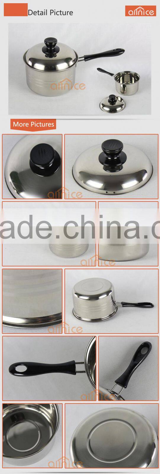 New 2016 design good quantity cooking pot with sliver line