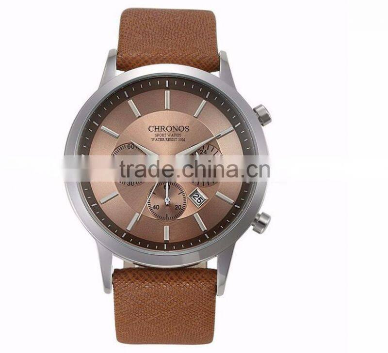 new style wholesale business watch,leather strap wrist watch fashion style with customzied logo,