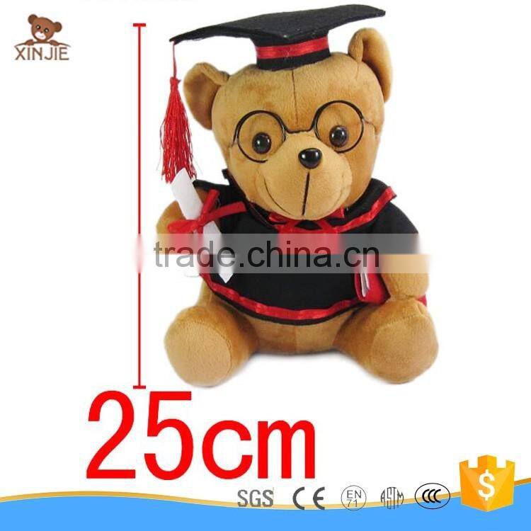 custom plush graduate bear toy best selling soft stuffed graduate bear toy