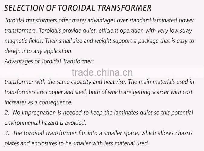 Power supply Round Toroidal Transformer(to 1000va)