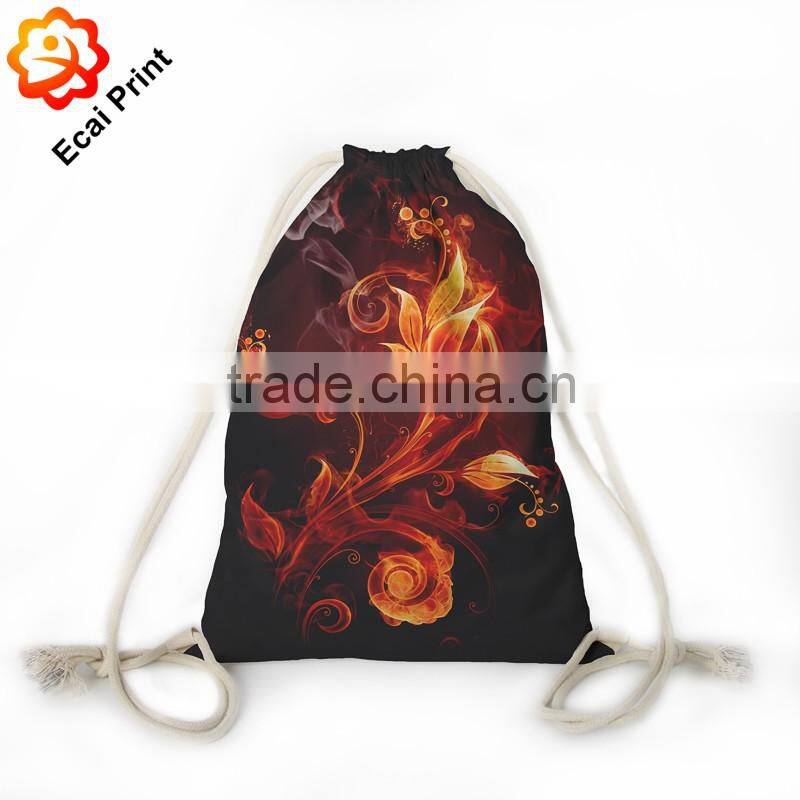 2016 dropship custom made sublimated cinch bag