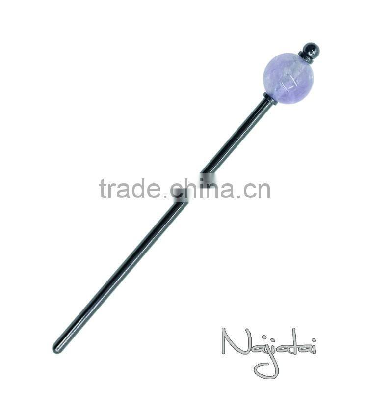 Light Purple Chinese Jade Color Model Diamond Shape Kids Hairpin