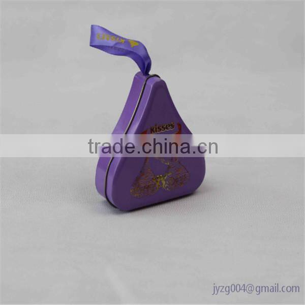 Water droplets shape Chocolate tin can