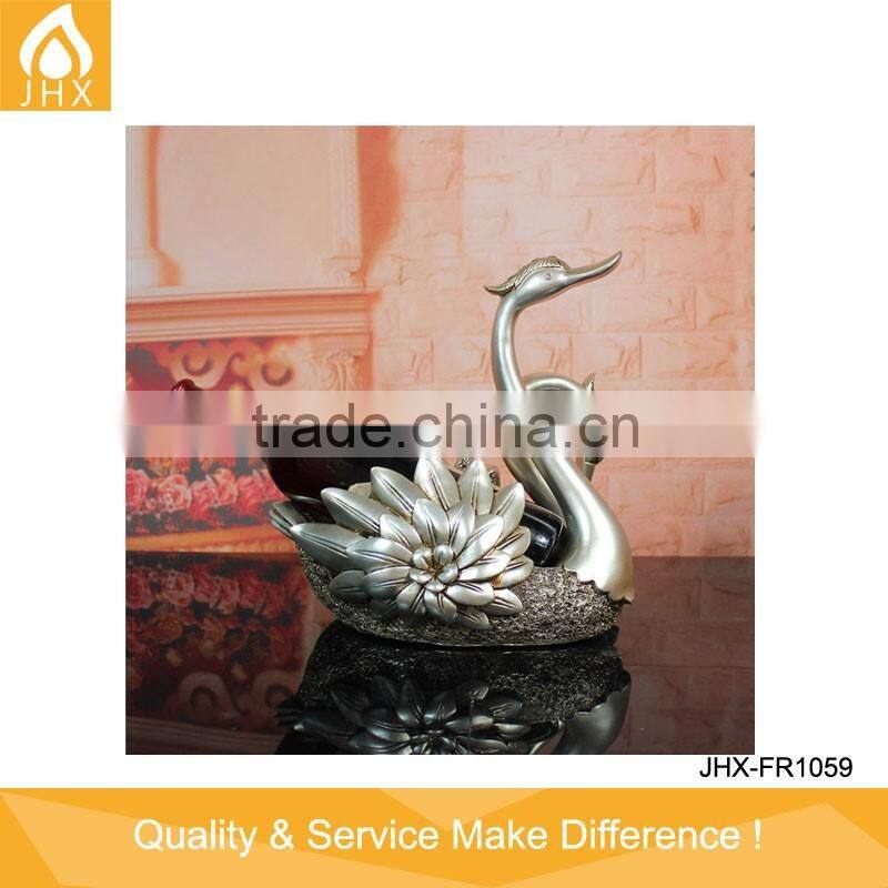 Hot Sale Modern Home Decor Silver Swan Couples Wine Rack