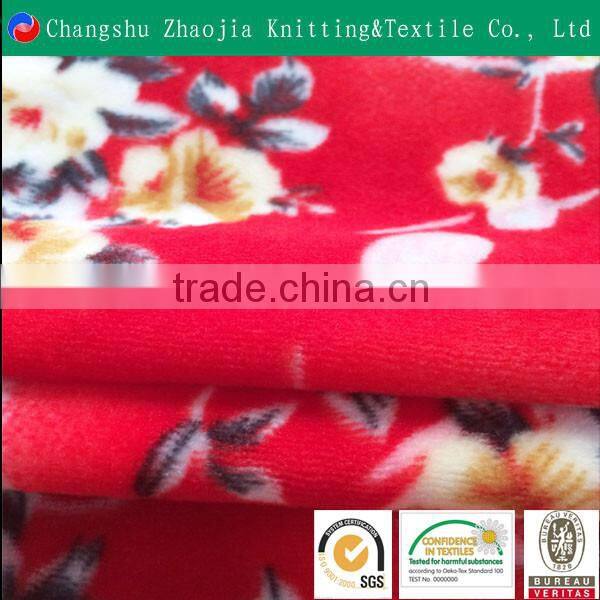 Wholesale soft custom print softextile velvet fabric manufacture ZJ042