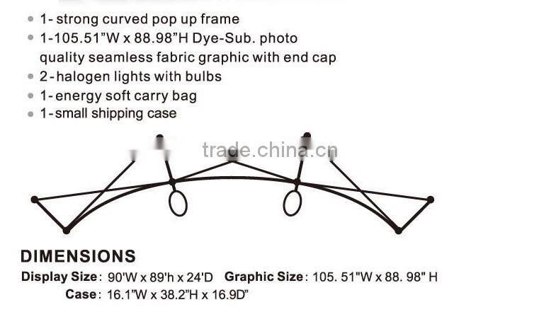 10ft Dye Sublimation Printed Exhibition Display