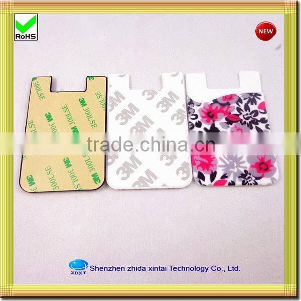 mobile phone silicone 3M stricker fancy card holder