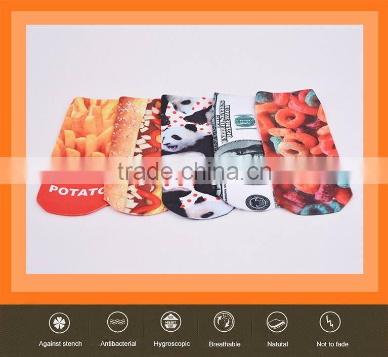 wholesale ladys colorful ankle sublimation blank socks