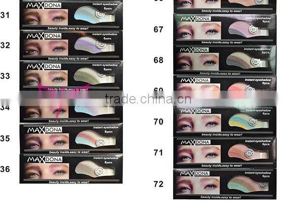 Eye temporary tattoo sticker made with eye shadow