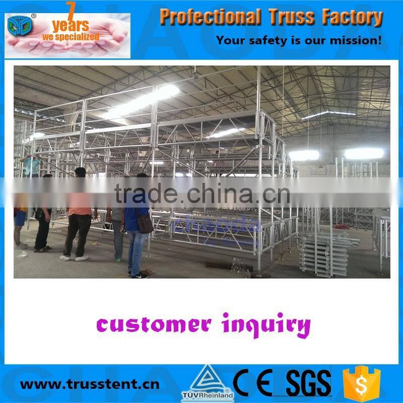 Aluminum portable choral stage