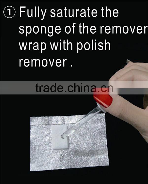 nail polish remover wrap alu foil sheets with embossed colorful design